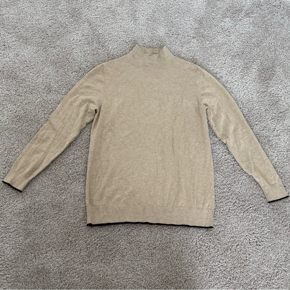SFERRA Women's Beige Turtleneck Sweater